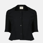 Imagen del abrigo negro Franc de Khaite para mujer - Temporada Primavera-Verano 2026 - Vista Frontal