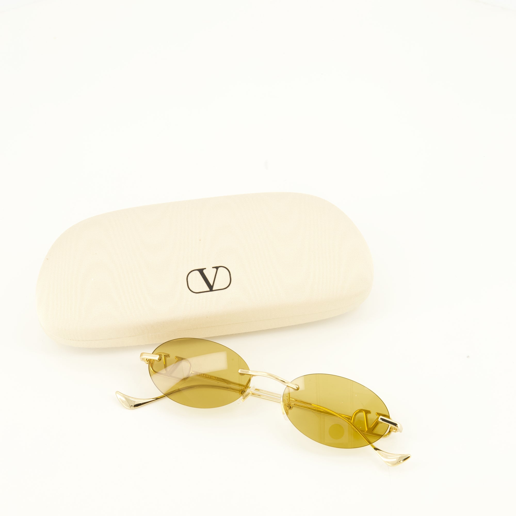 Lunettes Geometrische Metallbrille Valentino Garavani Doré Femme