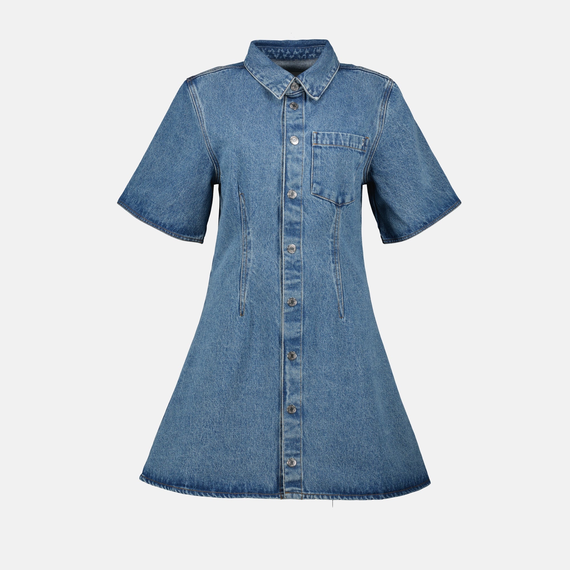 Vestidos Vestido Camisa de Denim Ami PARIS Azul Femme
