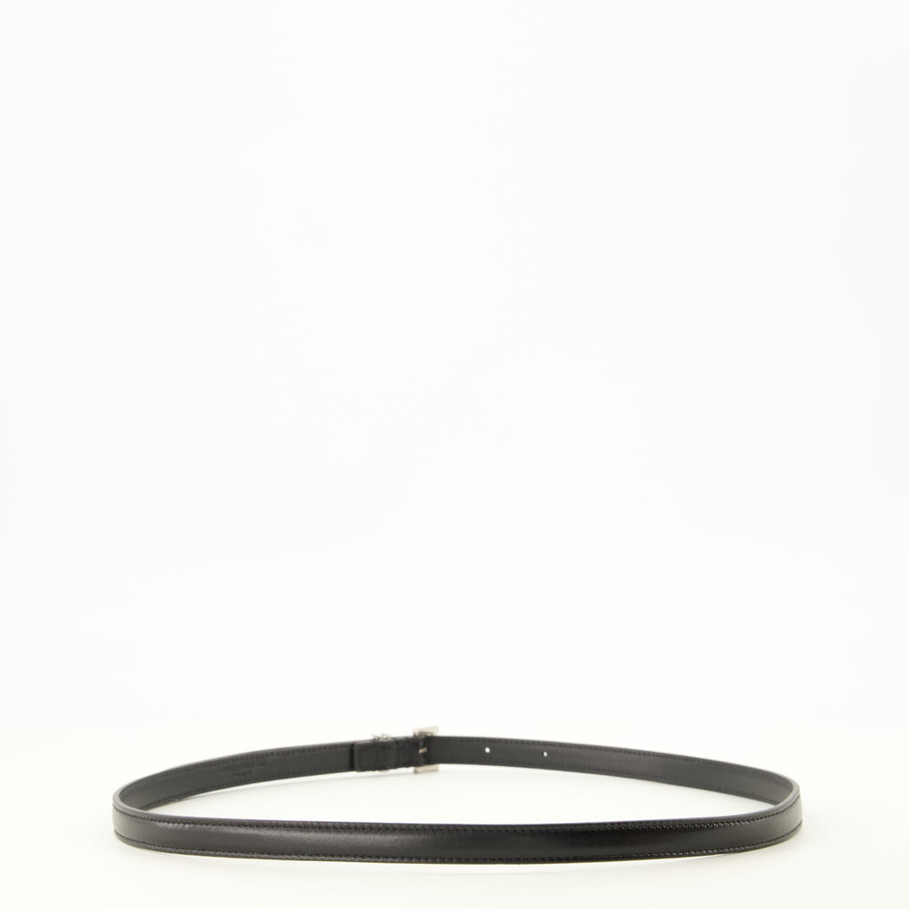 Ceintures Cinturón Slim Cassandre Negro Saint Laurent Noir Femme