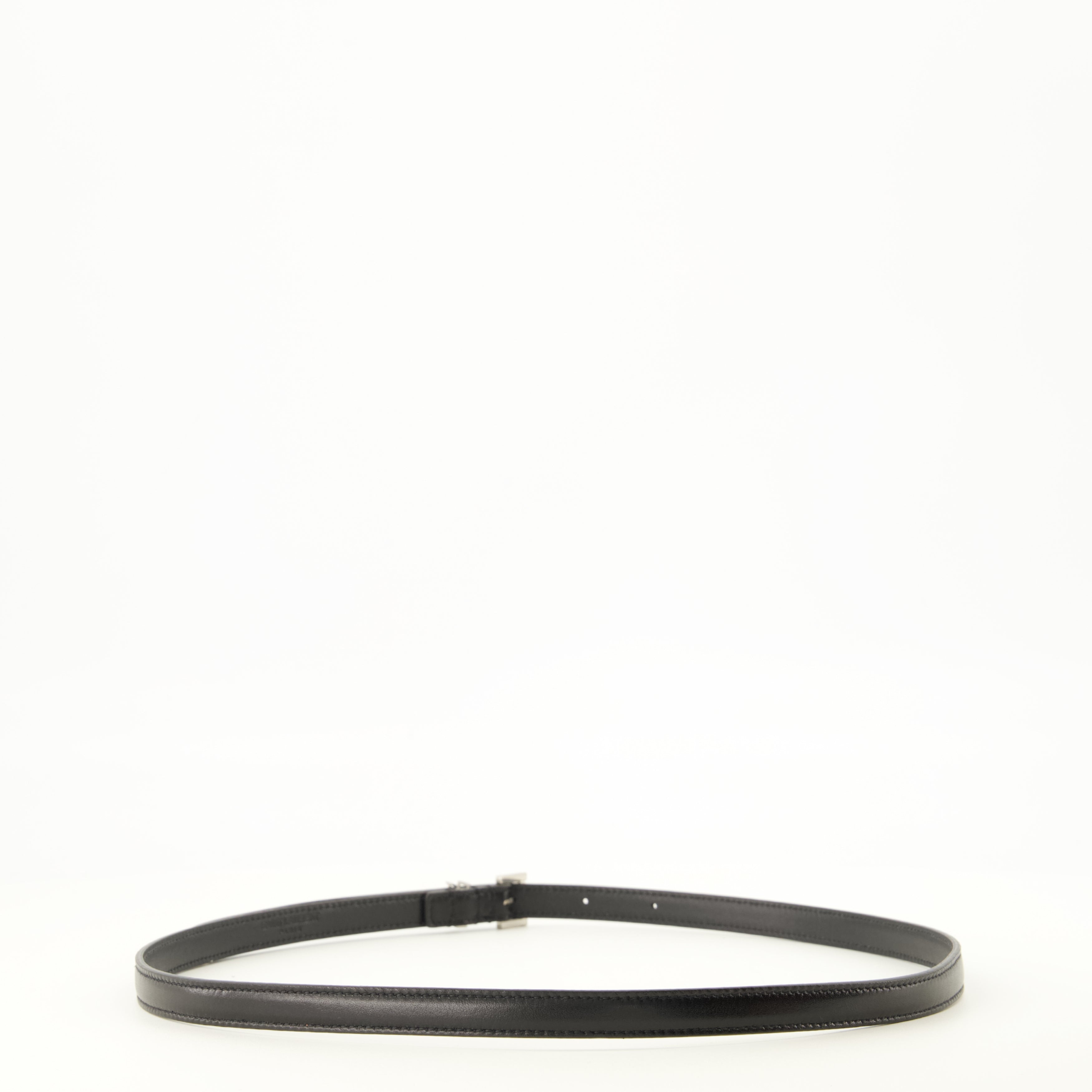 Ceintures Cassandre Slim Belt Black Saint Laurent Noir Femme