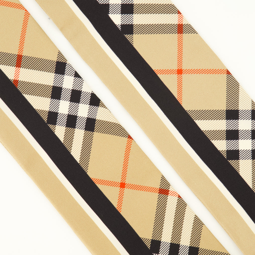Écharpes, foulards et gants Foulard Check Knight de Seda Burberry Beige Femme