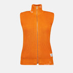 Vestes Gilet sans manche en maille Mm6 Orange Femme