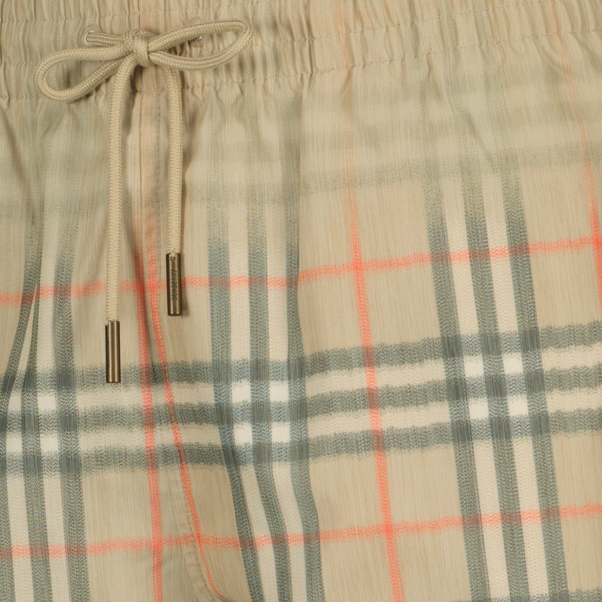 Image de l'article Short de bain Gardient Check beige de la marque Burberry pour Homme - Saison Printemps-Été 2026 - Vue détaillée_1