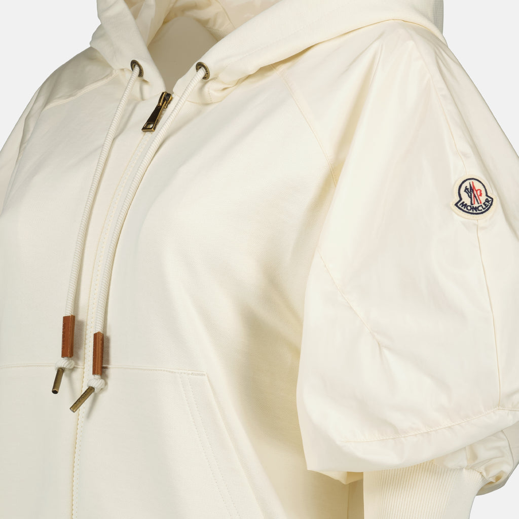 Bild des Artikels Beige Kurzarm-Reißverschlussjacke von Moncler für Frauen - Frühling/Sommer 2026 - Detaillierte Ansicht_1