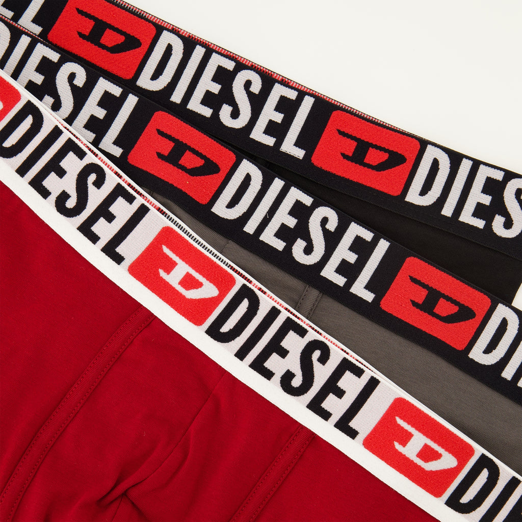 Sous-vêtements et homewear Conjunto de Boxers Vermelhos, Cinzentos e Pretos Diesel Rouge Homme
