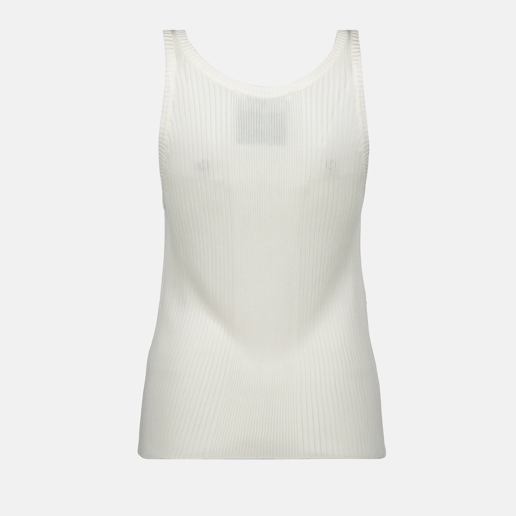Tops Top côtelé Moschino Blanc Femme