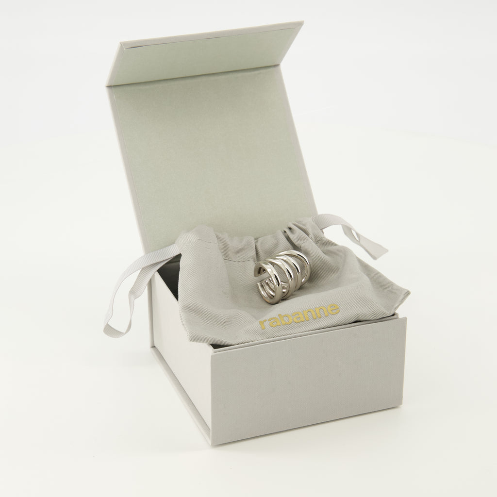 Bijoux Boucle d'oreille Punk argenté Rabanne Argenté Femme