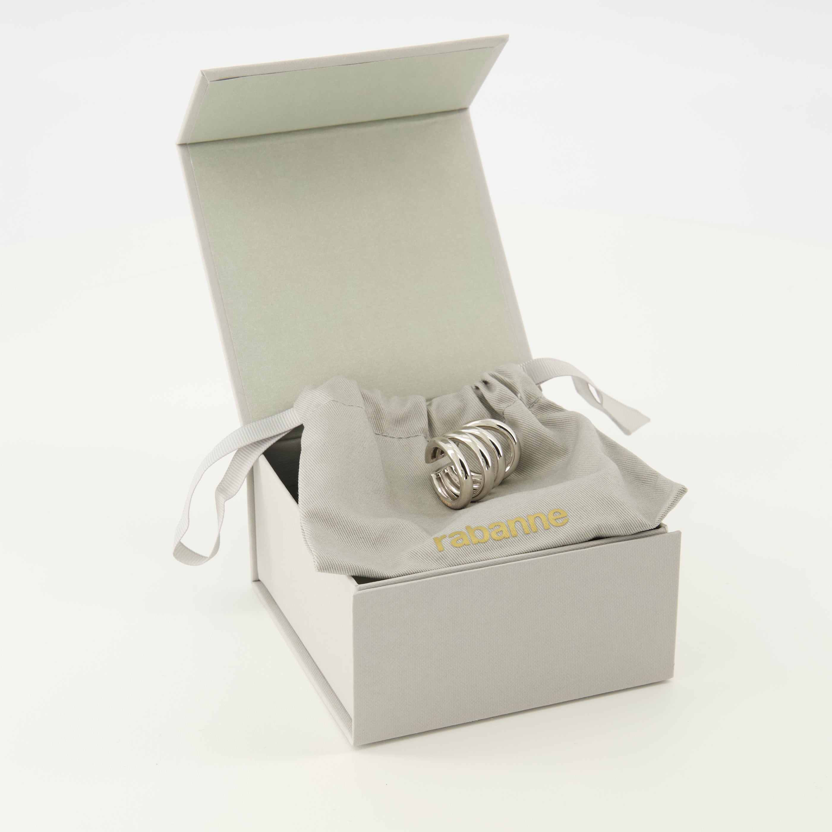 Bijoux Boucle d'oreille Punk argenté Rabanne Argenté Femme