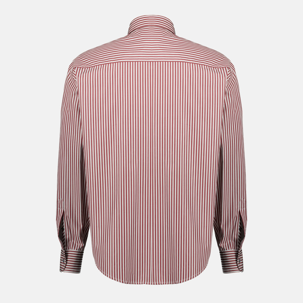 Imagen del artículo Camisa Ami corazón a rayas rojas de la marca Ami PARIS para Unisex - Temporada Otoño-Invierno 2025 - Vista Trasera