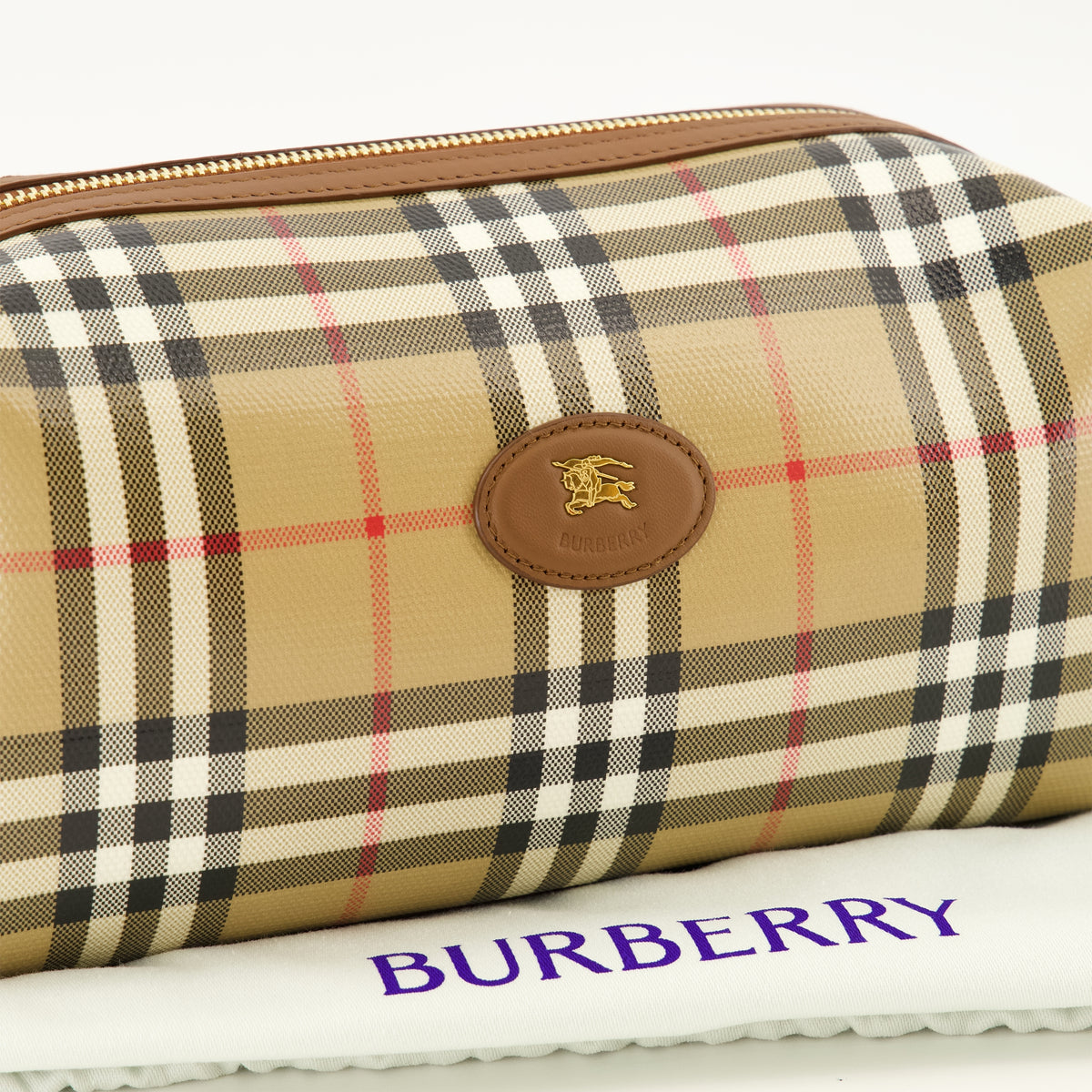 Pochettes Check Pouch Burberry Beige Homme