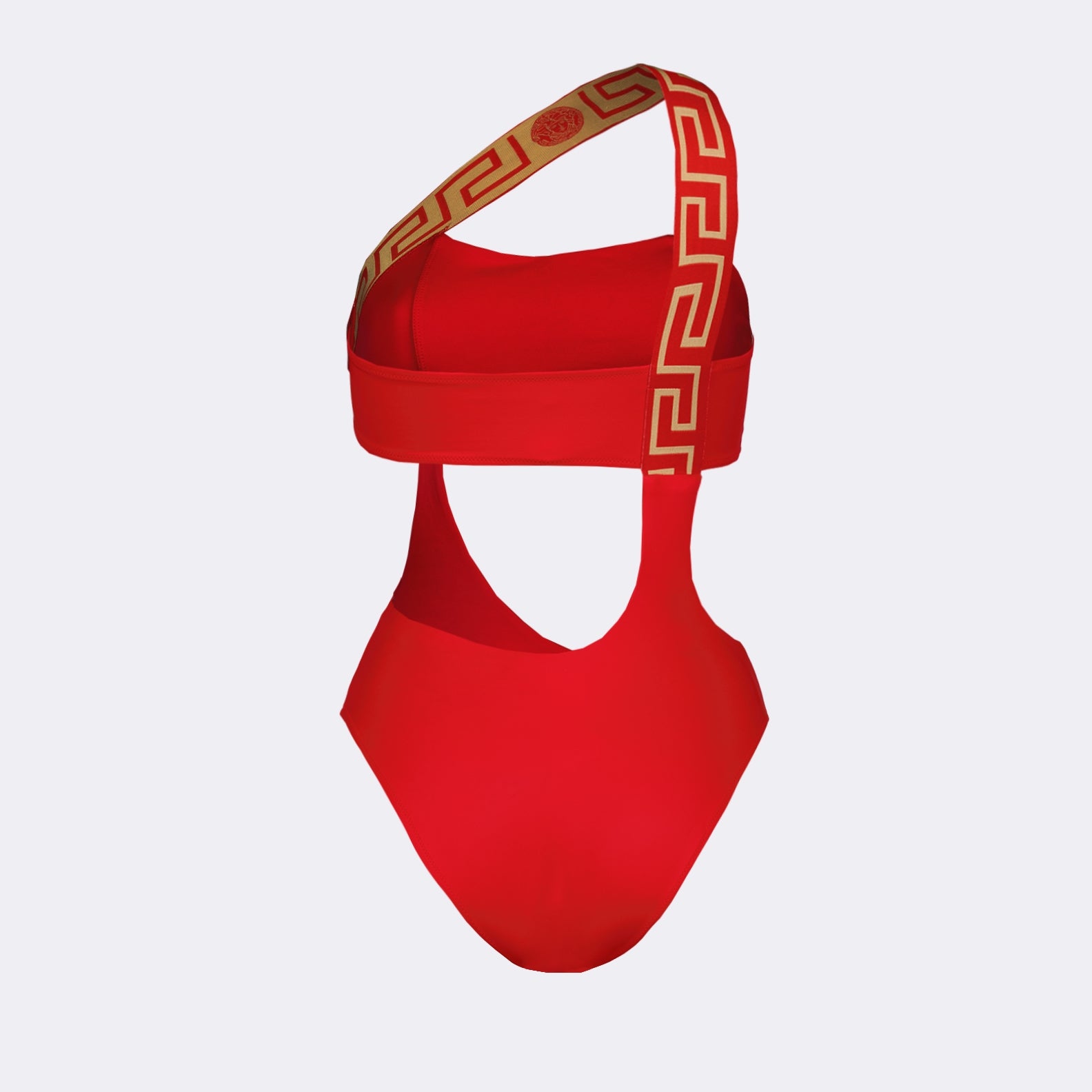 Beachwear Maillot de bain Medusa Greca asymétrique Versace Rouge Femme