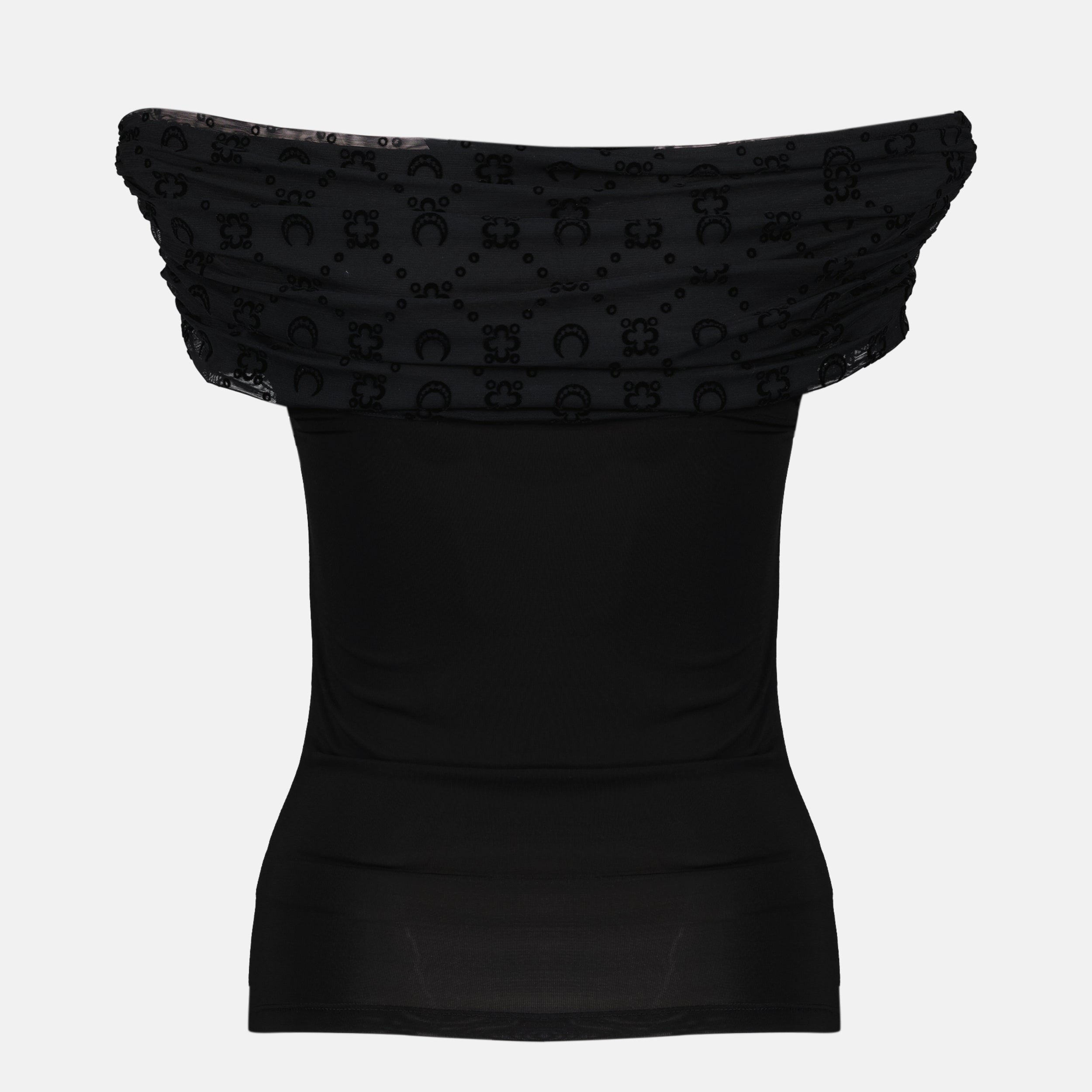 Tops Schwarzes drapiertes Top Marine Serre Noir Femme