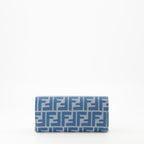 Handtaschen und schultertaschen Kontinental Baguette Wallet mit Kette Fendi Blau Femme
