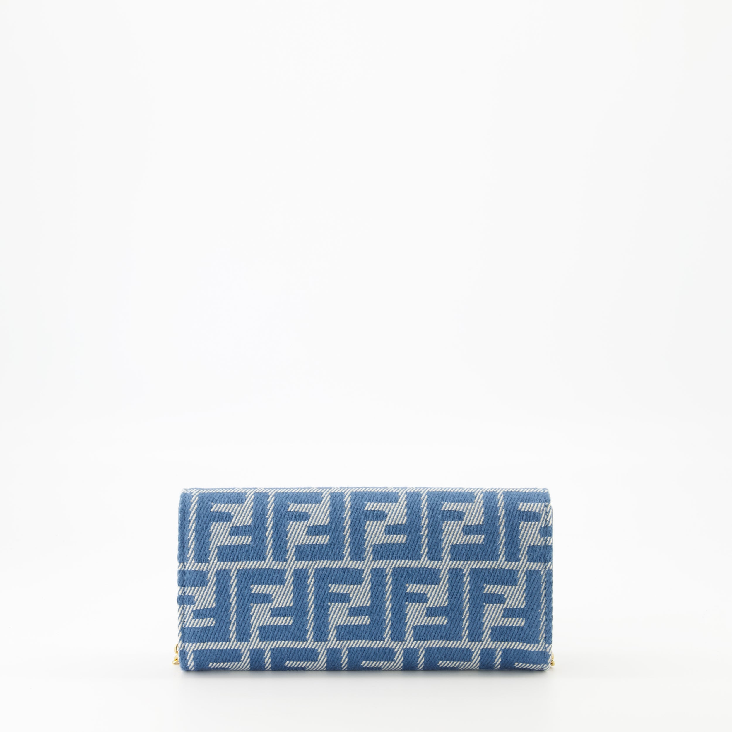 Handbags and shoulder bags Continental Baguette Wallet with Chain Fendi Blue Femme