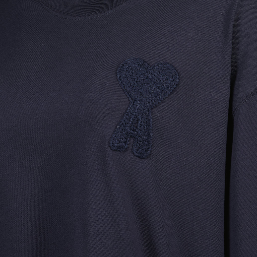Camisetas T-shirt Ami de Coeur Tecido Ami PARIS Azul escuro Femme
