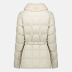 Manteaux Casaco de Plumas Cygnes Bege com Cinto Moncler Beige Femme