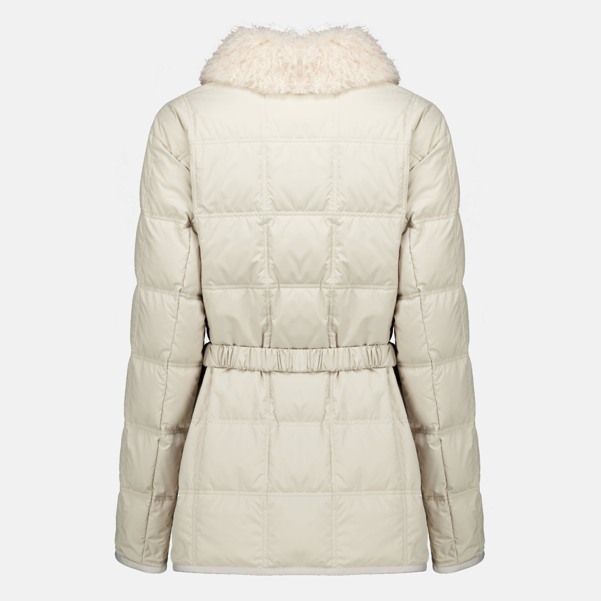 Manteaux Giacca imbottita beige Cygnes con cintura Moncler Beige Femme