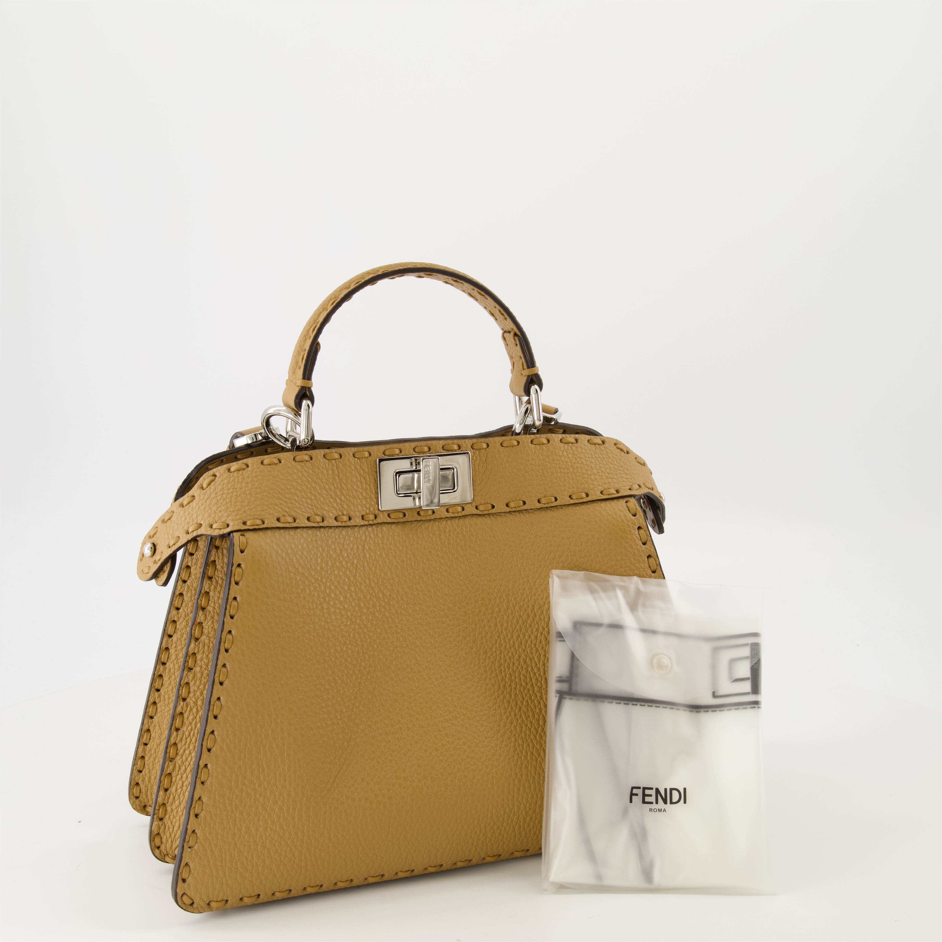 Sacs à main et épaule Sac Peekaboo ISeeU Fendi Marron Femme