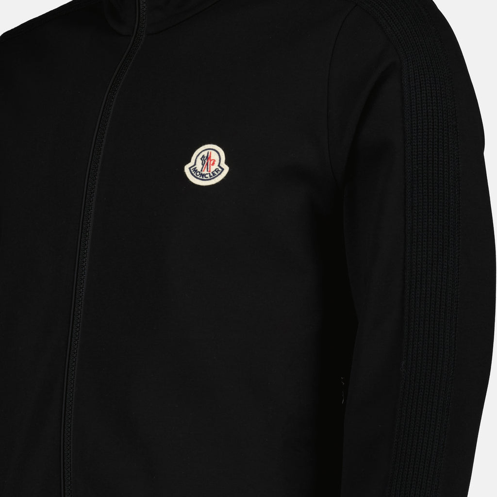 Vestes Veste en laine zippée Moncler Noir Homme