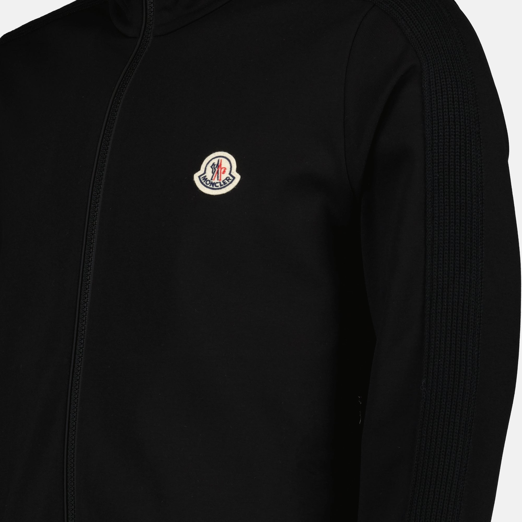 Vestes Veste en laine zippée Moncler Noir Homme