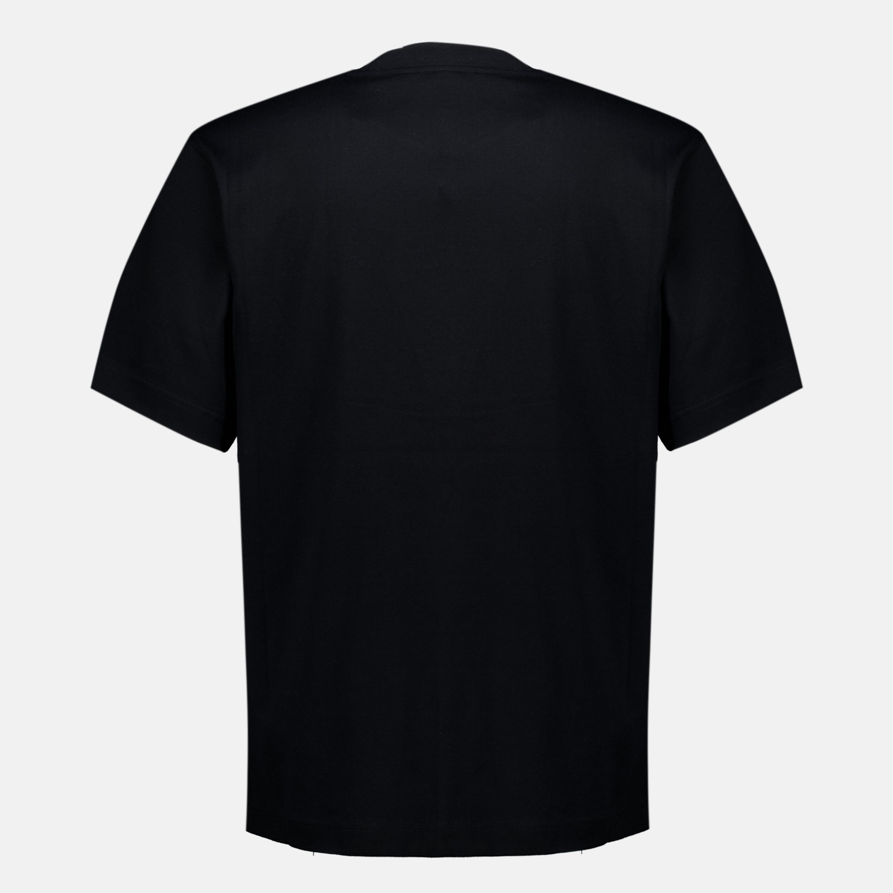 T-shirts T-shirt Nera Check Flag Burberry Noir Homme