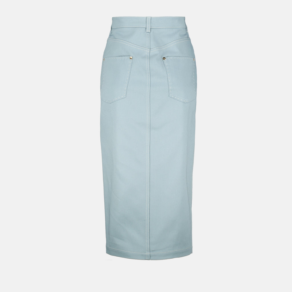 Jupes Jupe en denim Fendi Bleu Femme