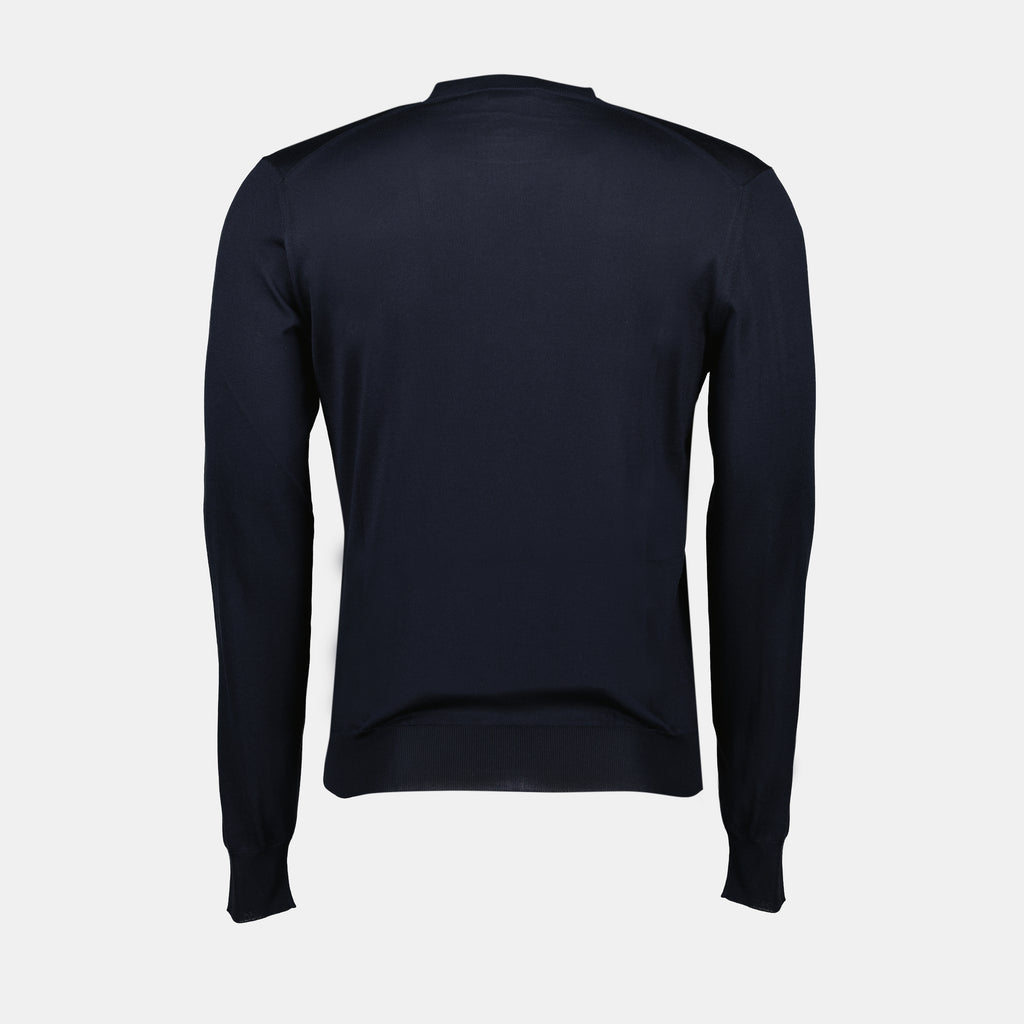 Maille Pull en soie Prada Bleu foncé Homme