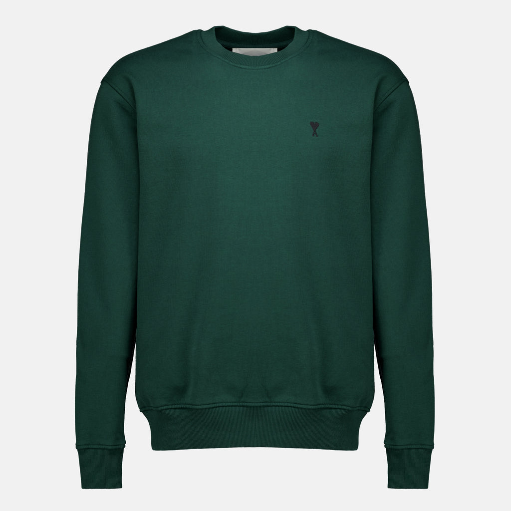 Sweatshirts Felpa Verde in Cotone Ami PARIS Vert Homme