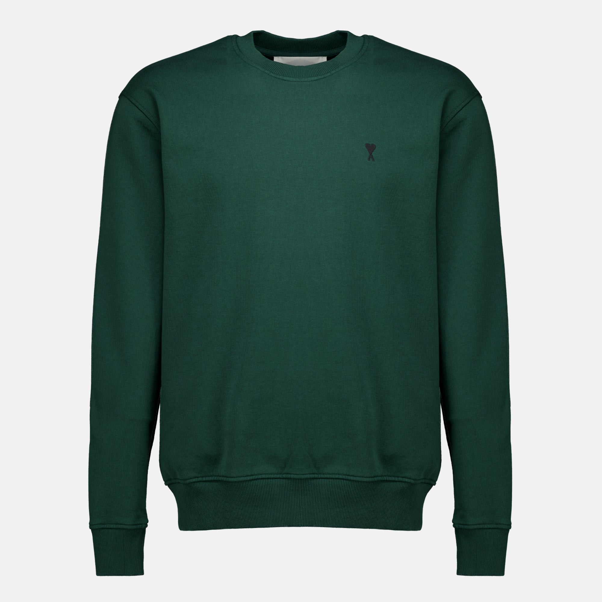 Sweatshirts Sweatshirt vert en coton Ami PARIS Vert Homme