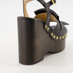 Zapatos de plataforma Sandalias Cuña VLogo Valentino Garavani Negro Femme