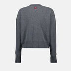 Maille Cardigan en laine et cachemire Rabanne Gris Femme