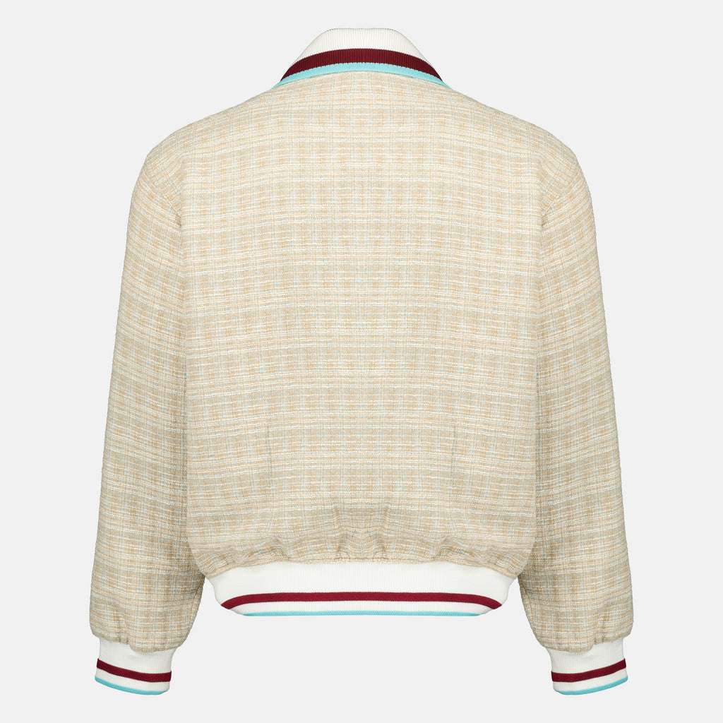 Image of the article Beige tweed jacket by Drole De Monsieur for Men - Spring-Summer 2026 - Back View