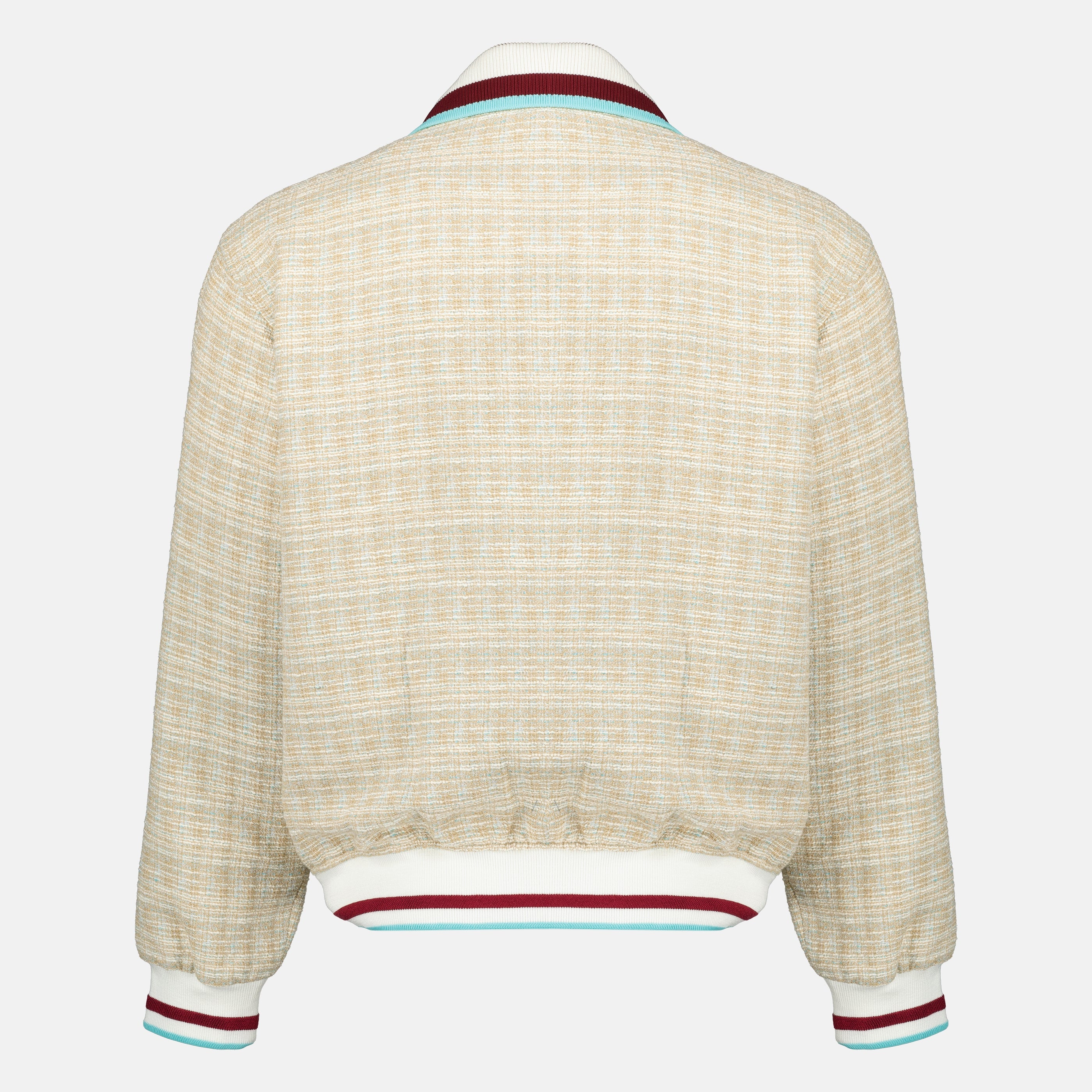 Image de l'article Veste beige en tweed de la marque Drole De Monsieur pour Homme - Saison Printemps-Été 2026 - Vue de Dos