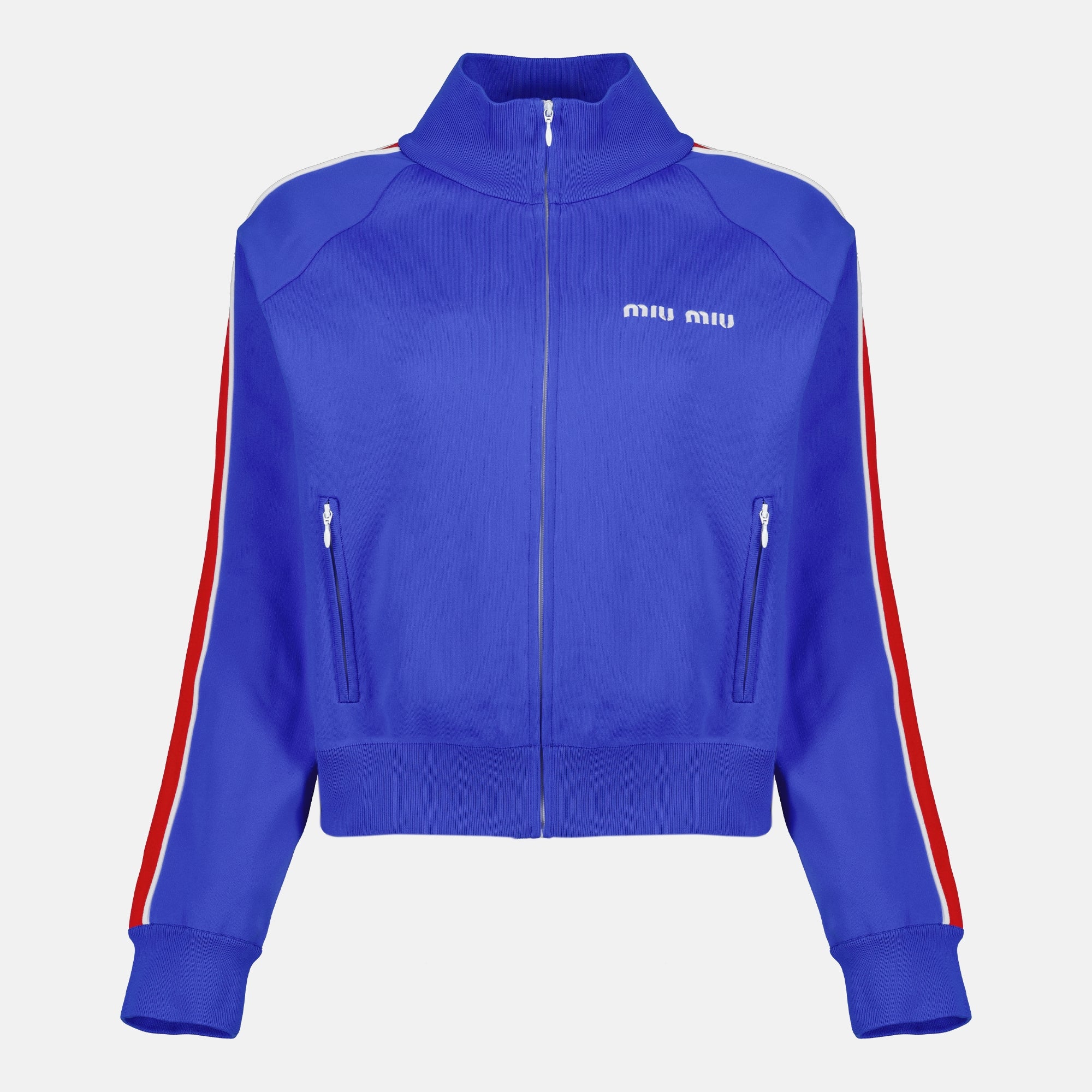Vestes Blue Technical Fabric Jacket Miu Miu Bleu foncé Femme