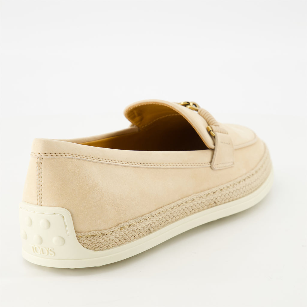 Mocassins Mocassins en cuir velours Tod's Beige Femme