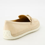 Mocassins Mocassins en cuir velours Tod's Beige Femme