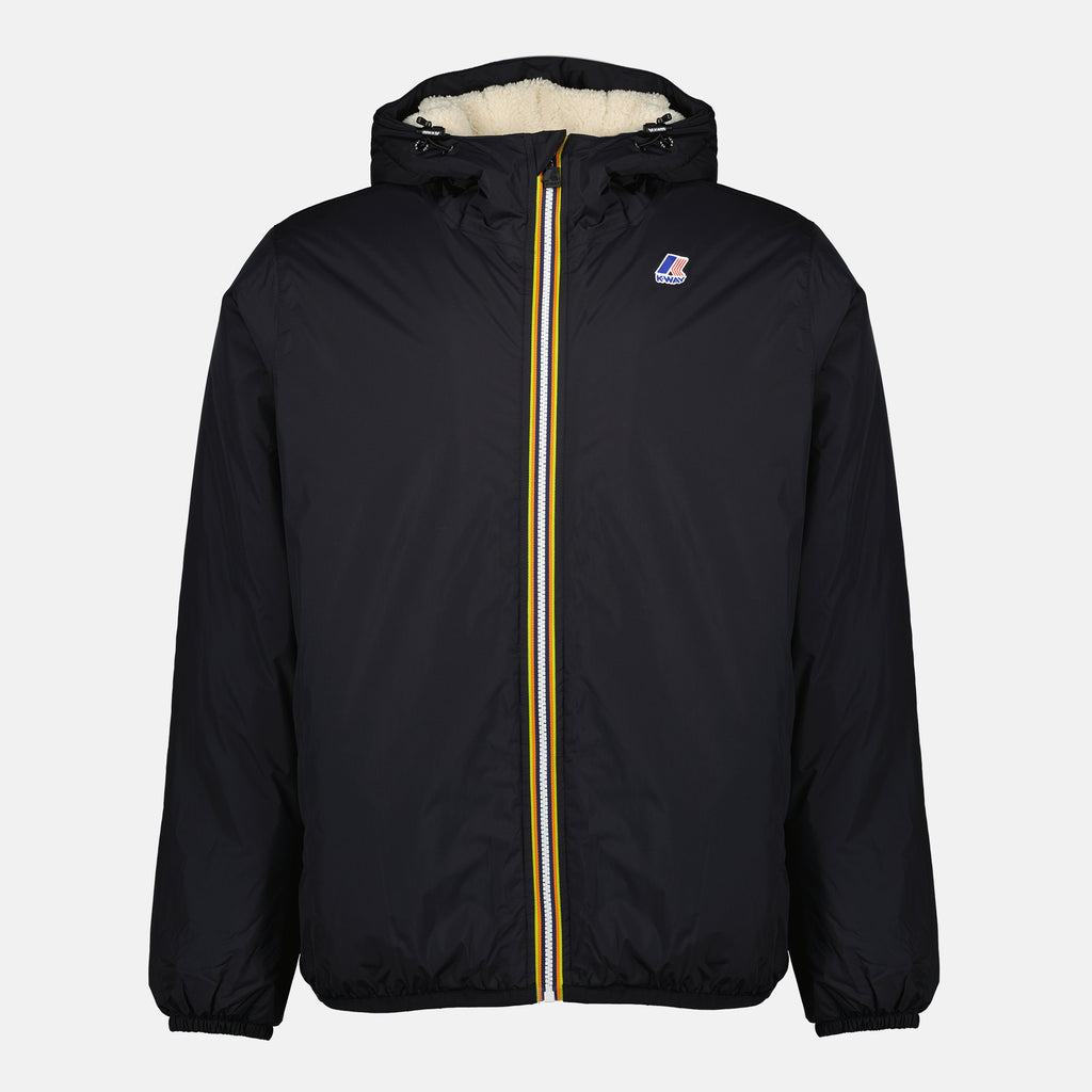 Image de l'article Veste Le Vrai Claude 4.0 Orsetto noir de la marque K-Way pour Unisex - Saison Automne-Hiver 2025 - Vue de Face