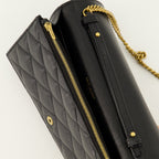 Petite maroquinerie Paris Wallet with Black Leather Chain Saint Laurent Noir Femme