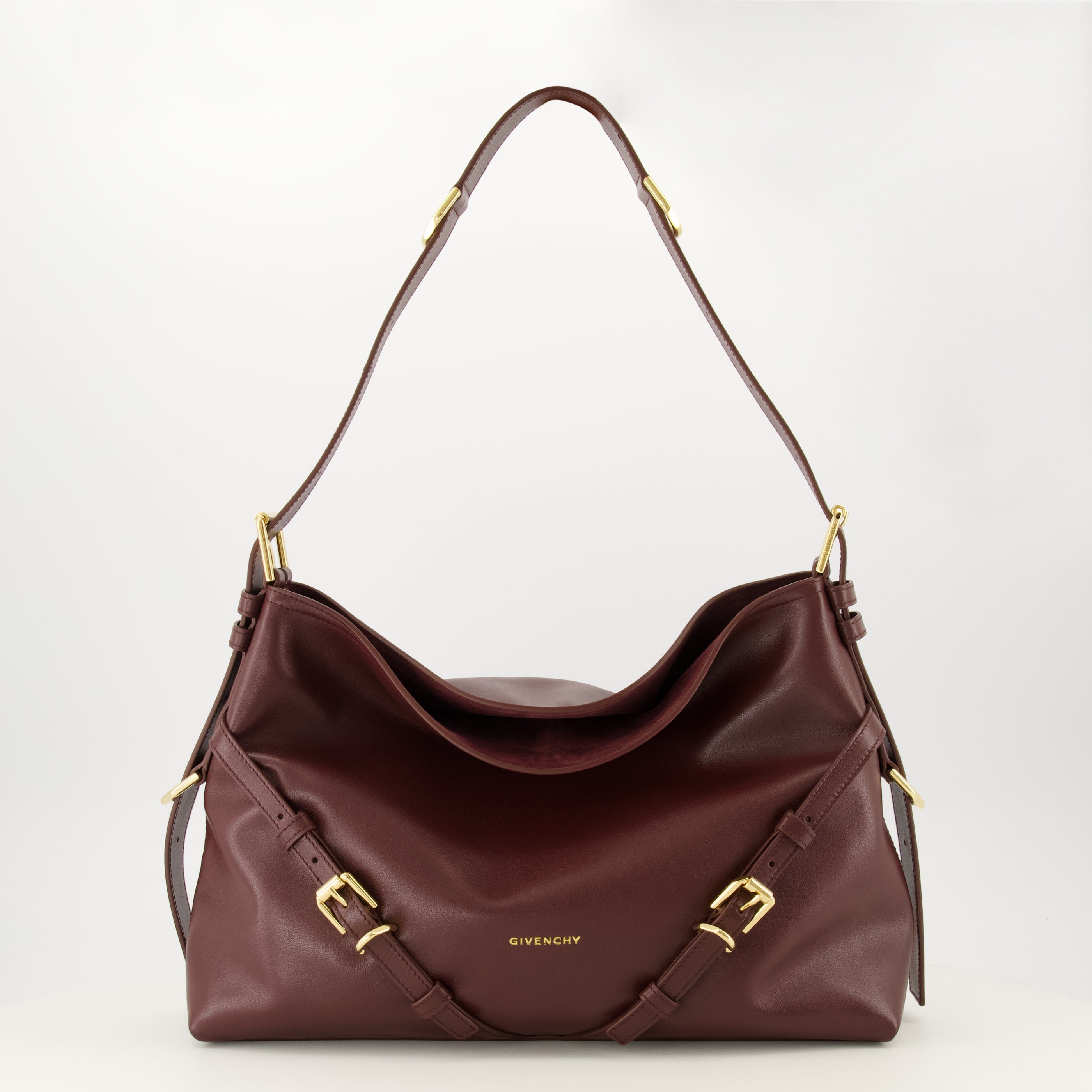 Sacs à main et épaule Sac Voyou medium en cuir bordeaux Givenchy Bordeaux Femme