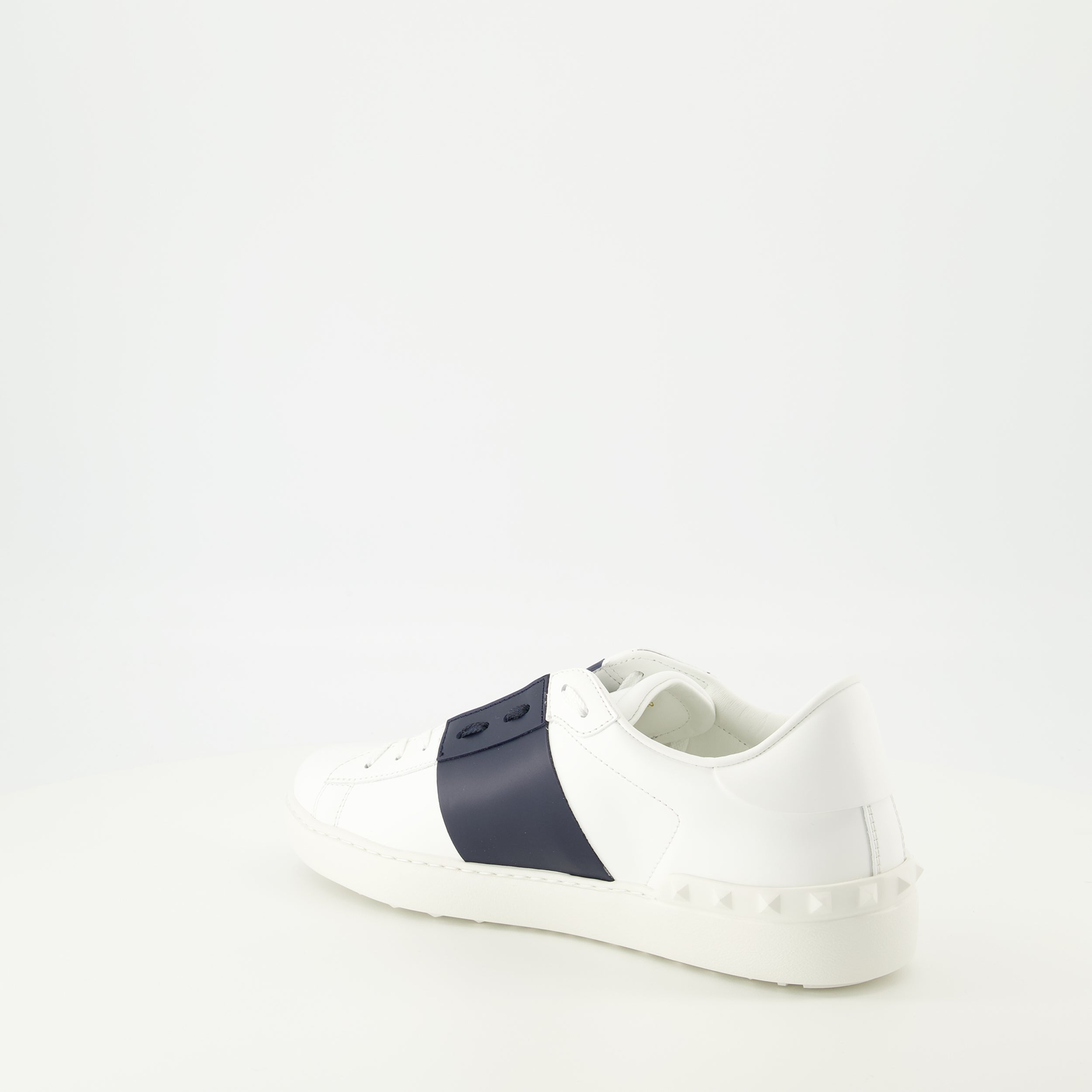 Baskets Baskets Open bleu marine en cuir Valentino Garavani Bleu foncé Homme