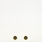Bijoux 블랙 에나멜 메탈 귀걸이 Miu Miu Noir Femme