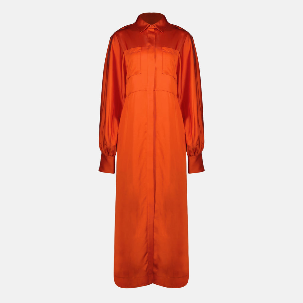 Robes Robe chemise longue orange Iro Orange Femme