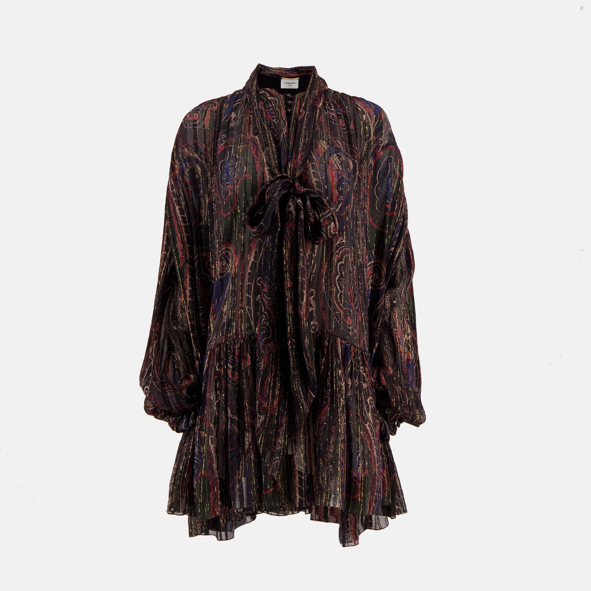 Kleider Lavalier Kleid Saint Laurent Lila Femme