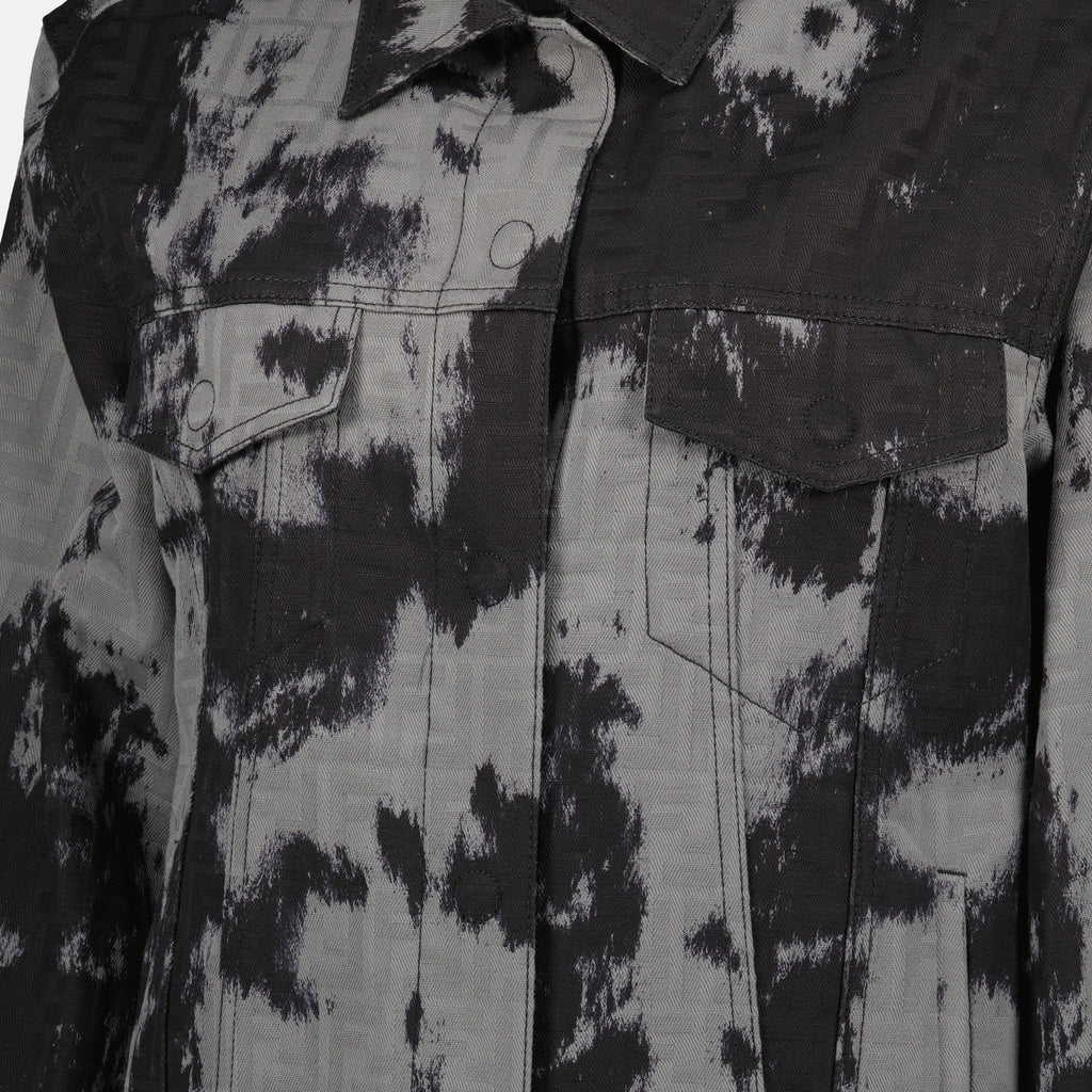 Image de l'article Veste FF en denim de la marque Fendi pour Femme - Saison Automne-Hiver 2025 - Vue détaillée_1