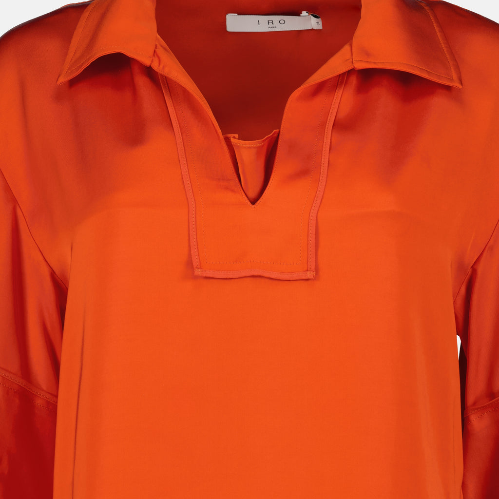 Tops Blouse orange satiné Iro Orange Femme