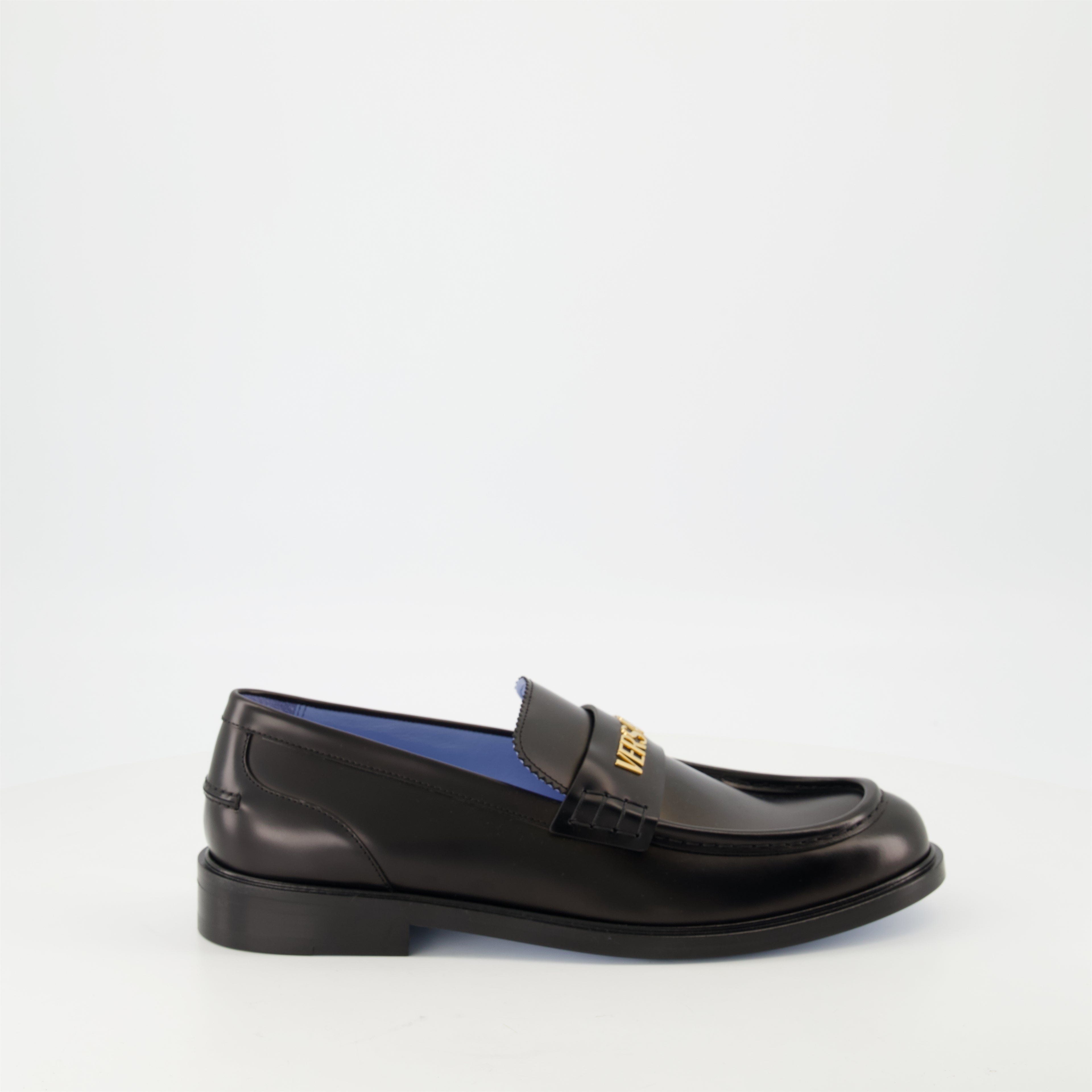 Mocassins Mocassins en cuir Versace Noir Homme