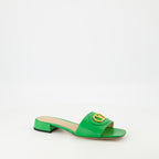 Zapatos abiertos Mules VLogo Valentino Garavani Verde Femme