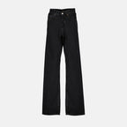 Image de l'article Jean V-Waist Long Baggy de la marque Saint Laurent pour Femme - Saison Automne-Hiver 2025 - Vue de Face