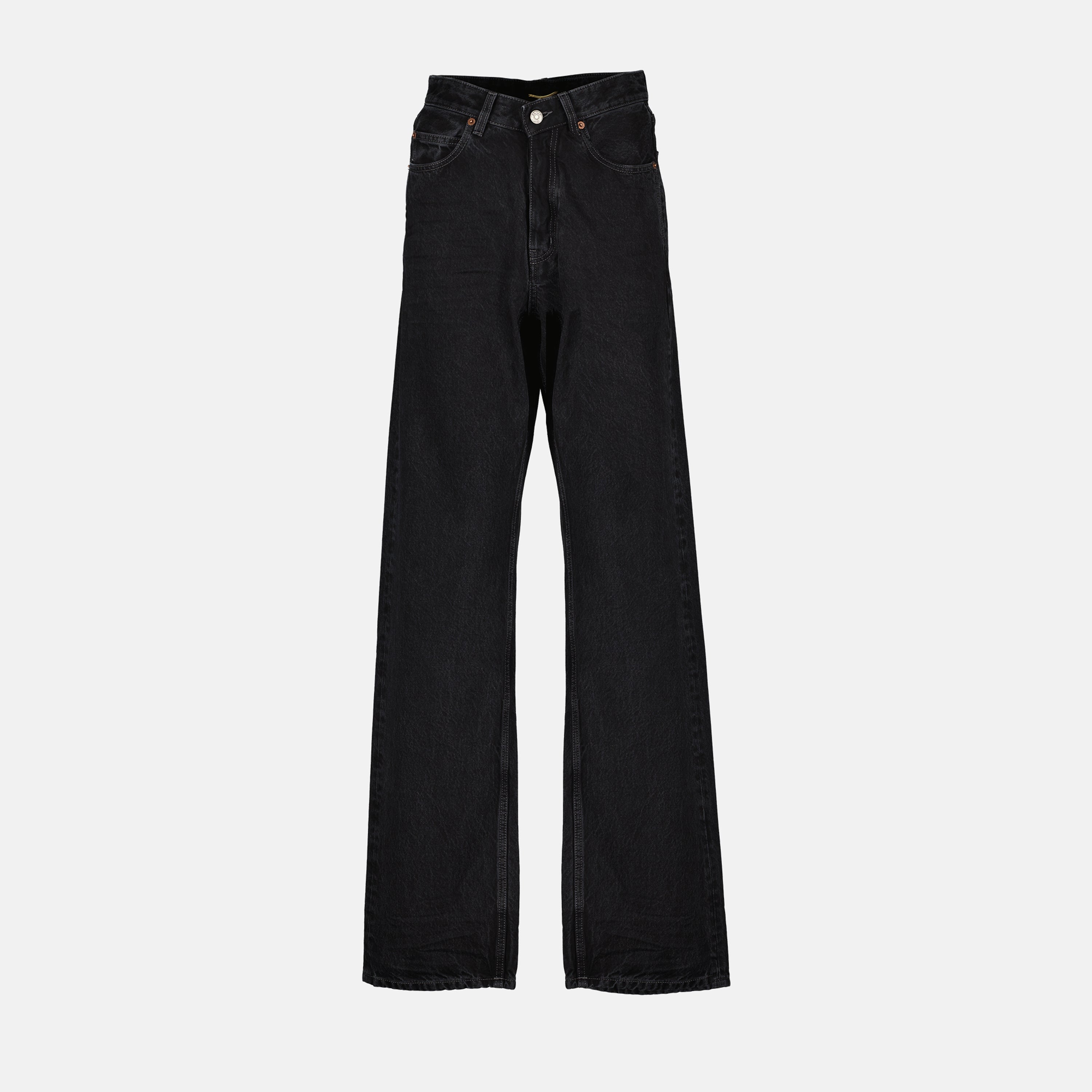 Image de l'article Jean V-Waist Long Baggy de la marque Saint Laurent pour Femme - Saison Automne-Hiver 2025 - Vue de Face